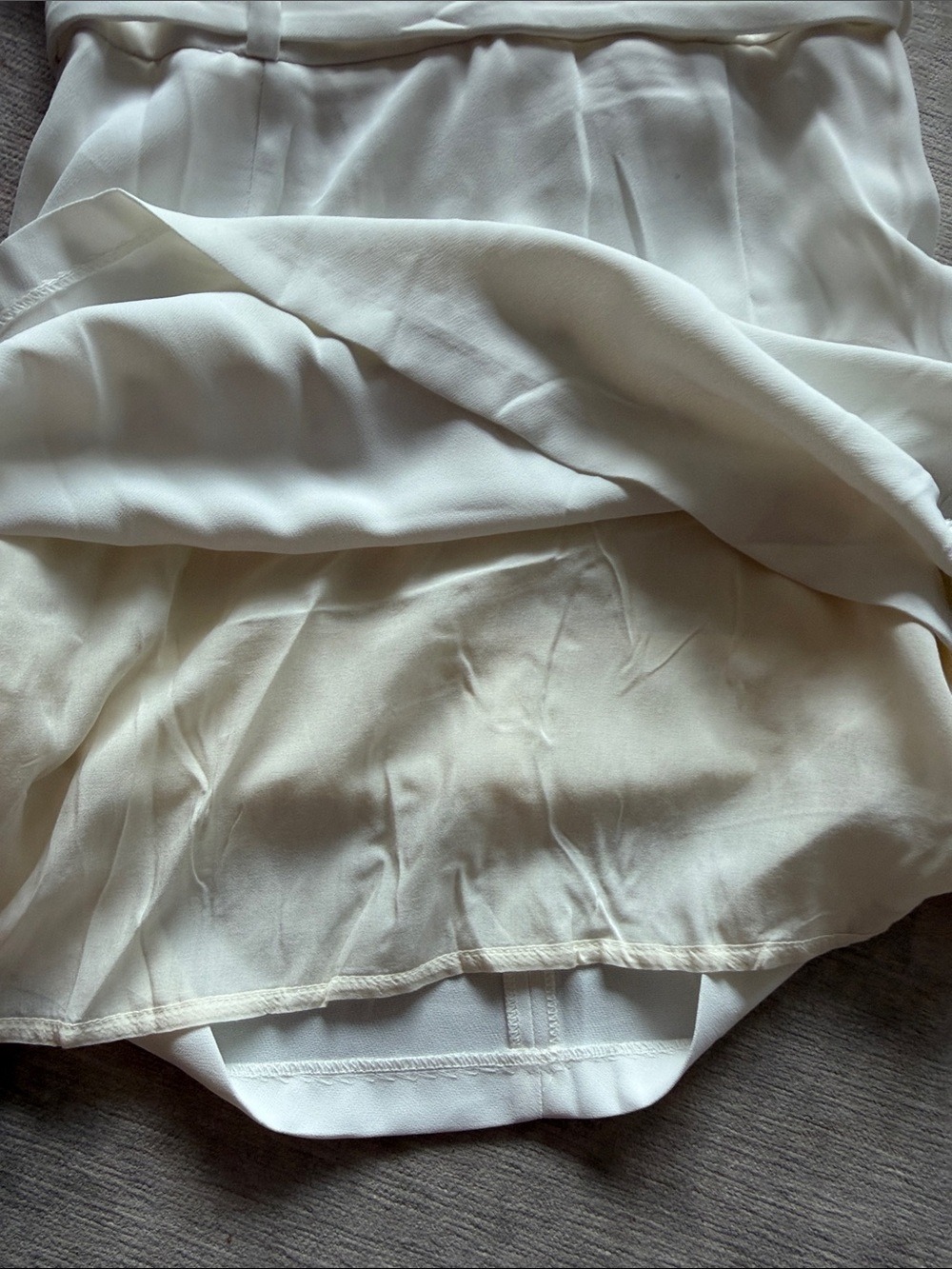 Zara Cream Belted Mini Dress Small - Picture 9 of 11